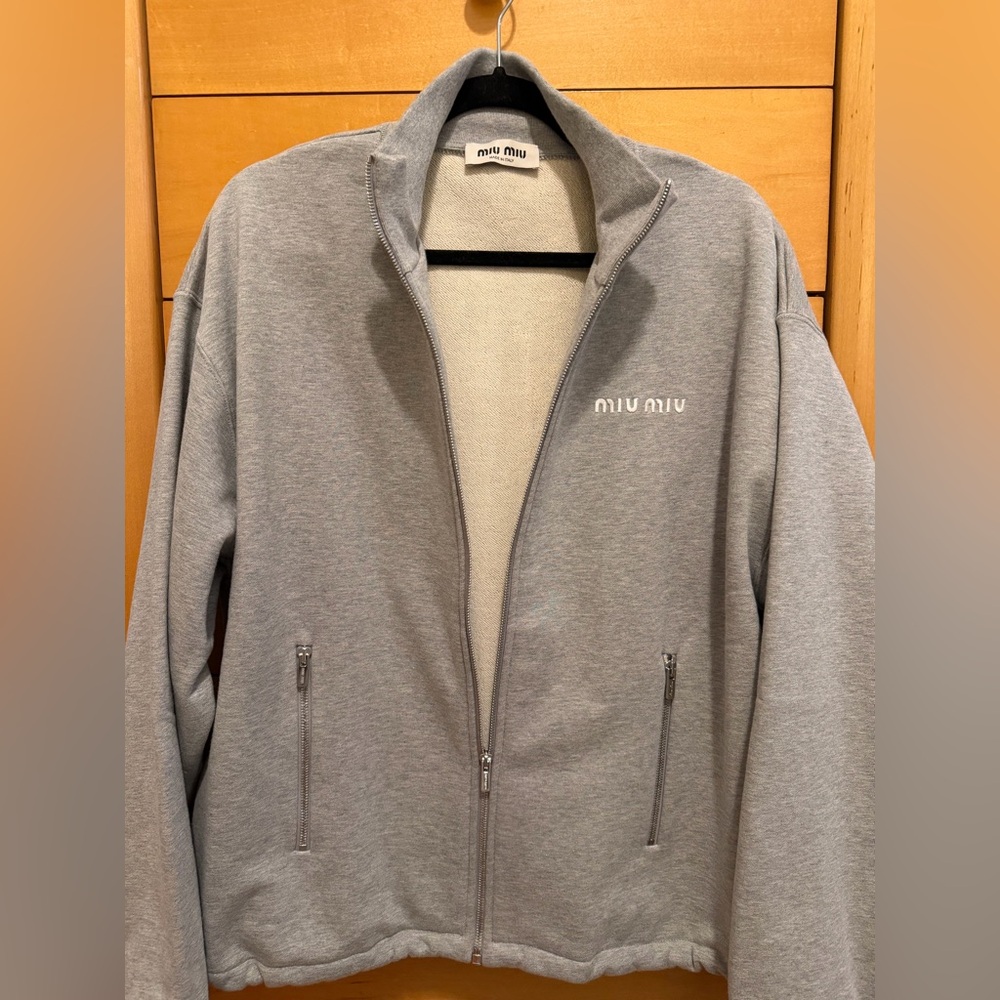 Miu Miu Cotton fleece zipper sweatshirt xs - Picture 5 of 11